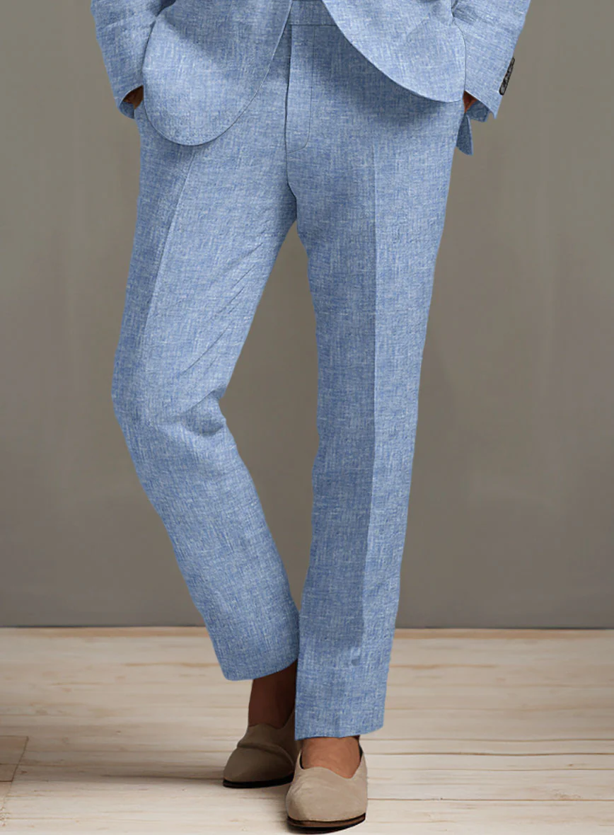 Desert Blue Linen Pants - Image 3