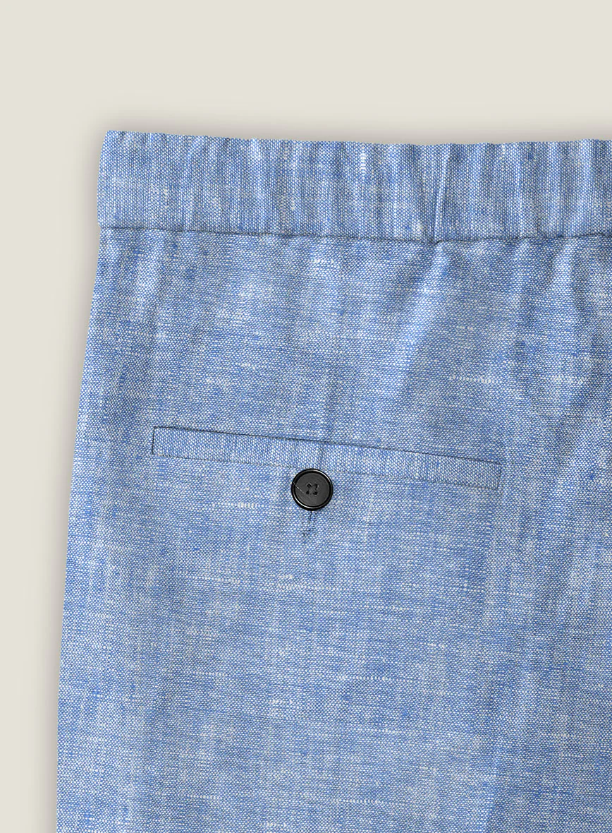 Desert Blue Linen Shorts - Image 4