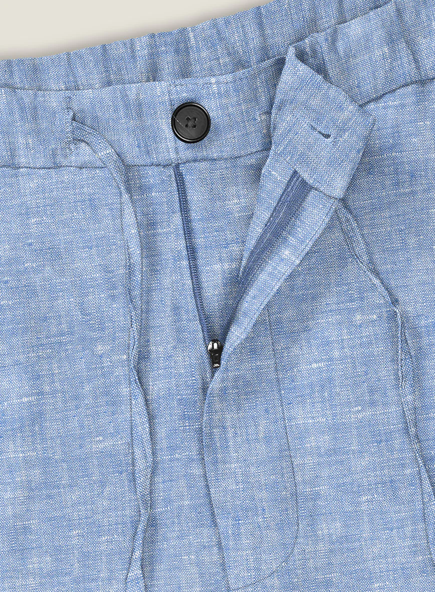 Desert Blue Linen Shorts - Image 5