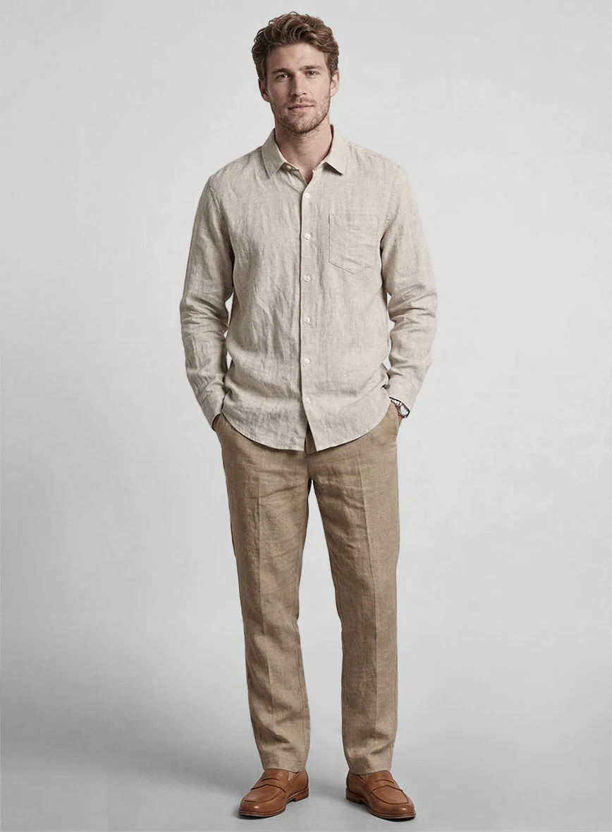 Desert Dune Pure Linen Shirt - Image 4