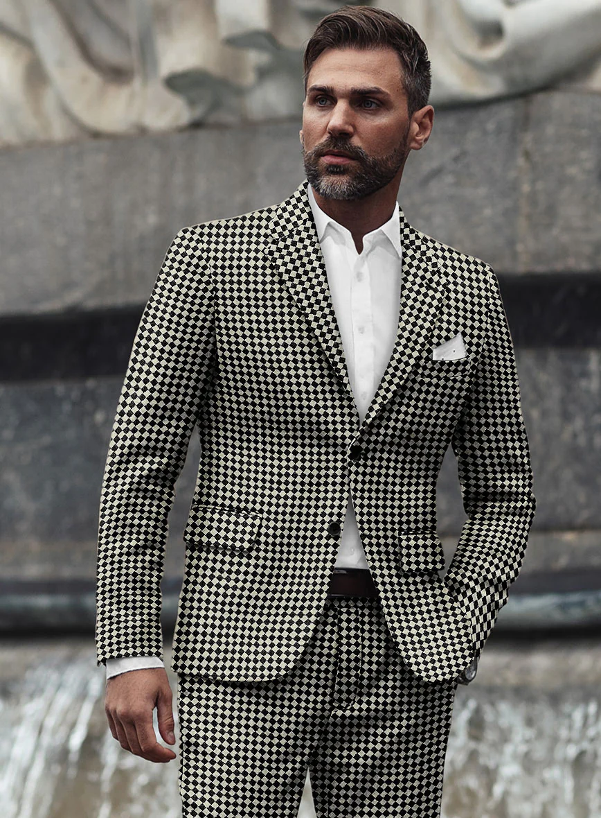 Diamond Noir Tweed Jacket - Image 2
