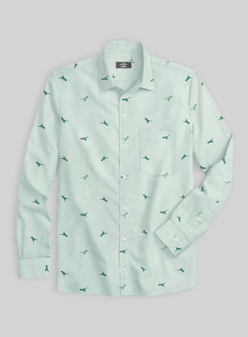 Dino Stripe Cotton Lycra Shirt - Image 3