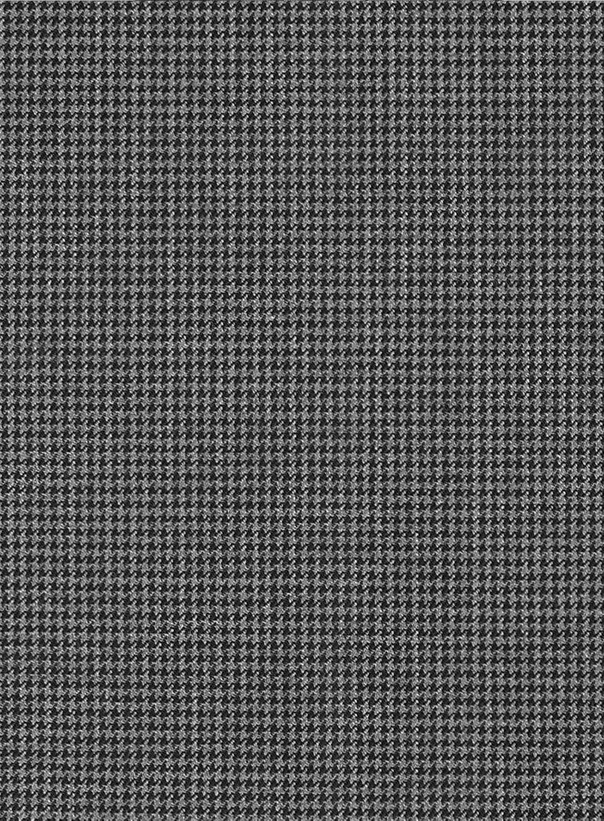 Dogtooth Wool Gray Pants - Image 3