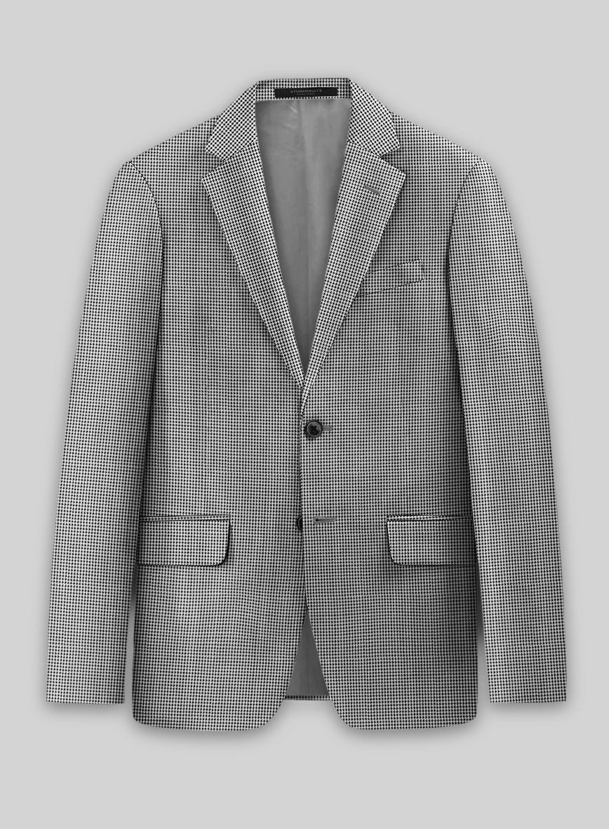 Dogtooth Wool Light Gray Suit - Image 3