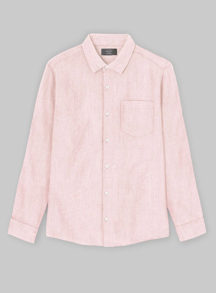 Dublin Baby Pink Linen Shirt - Image 3