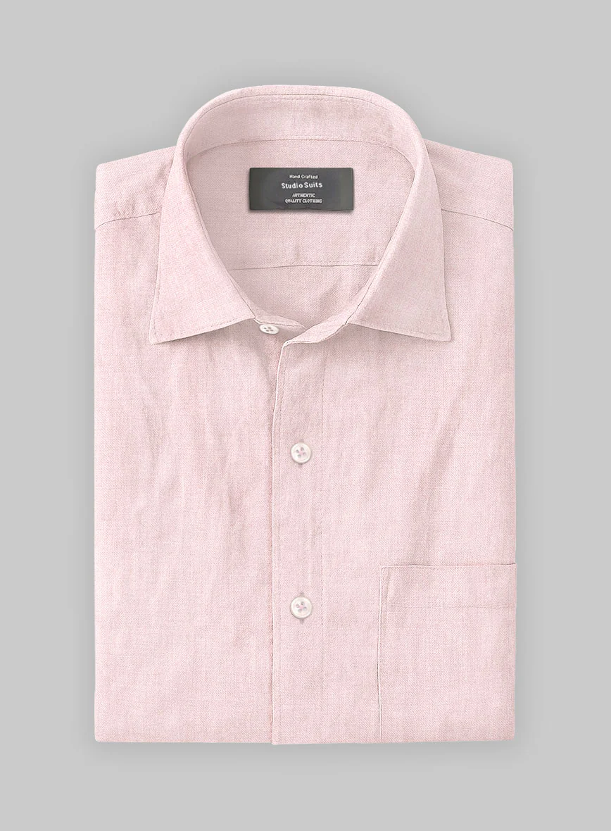 Dublin Baby Pink Linen Shirt - Image 3