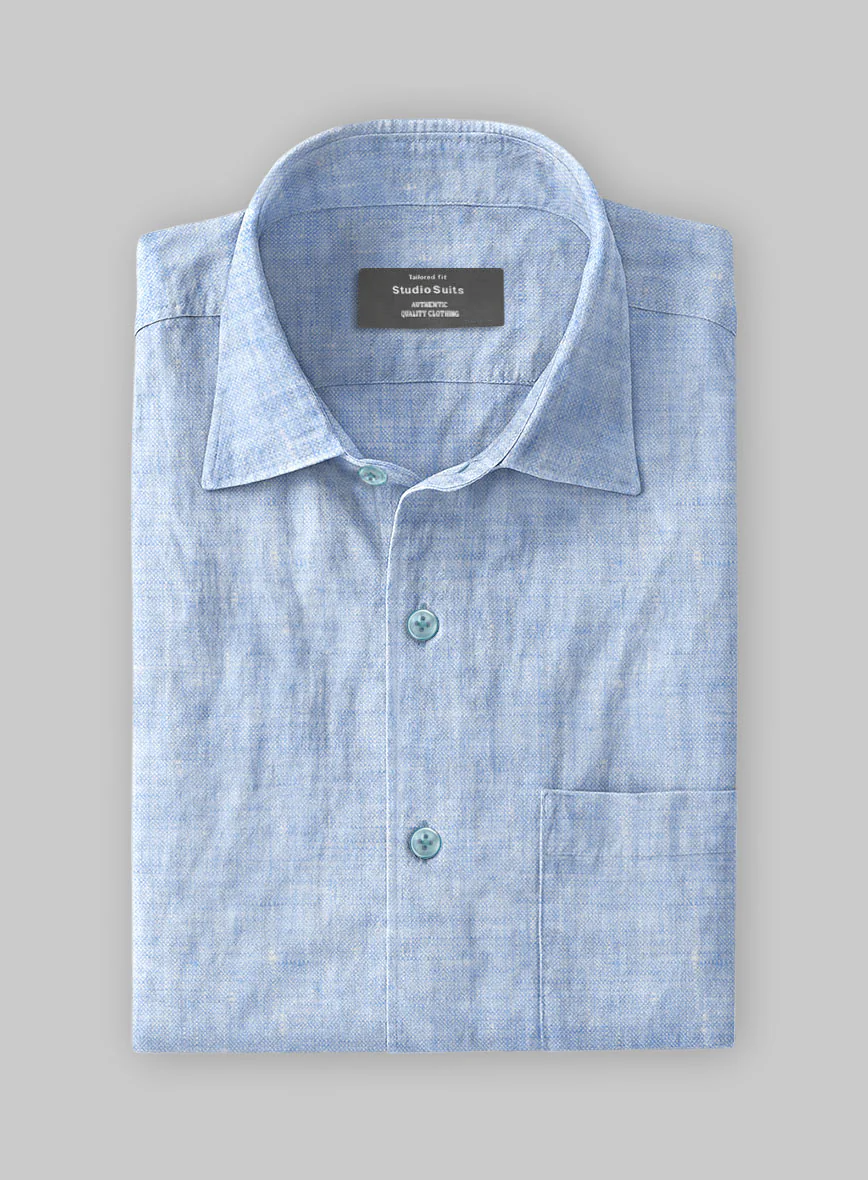 Dublin Blue Linen Shirt