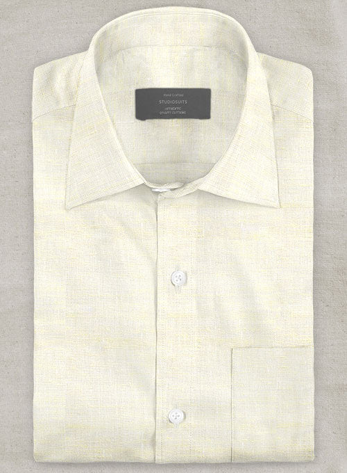 Dublin Cream Linen Shirt - Image 2