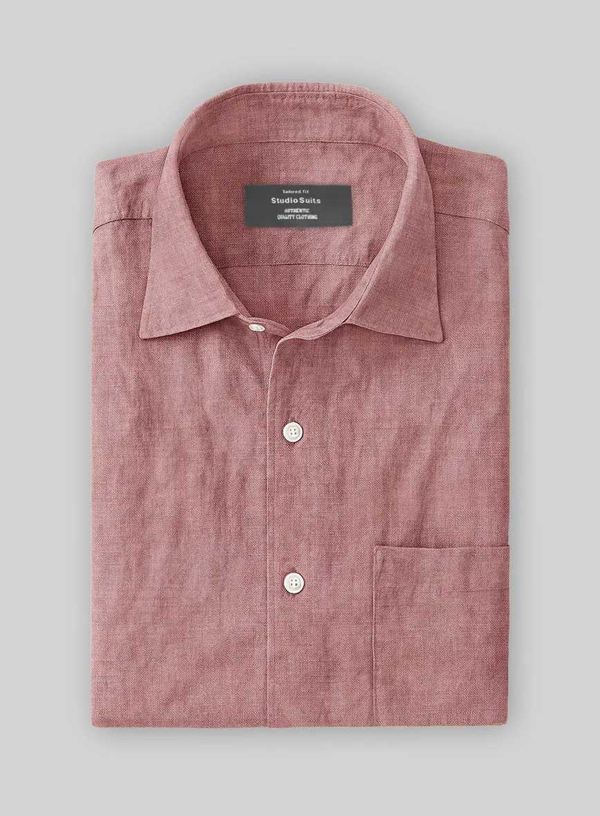 Dublin Dry Rose Linen Shirt - Image 3
