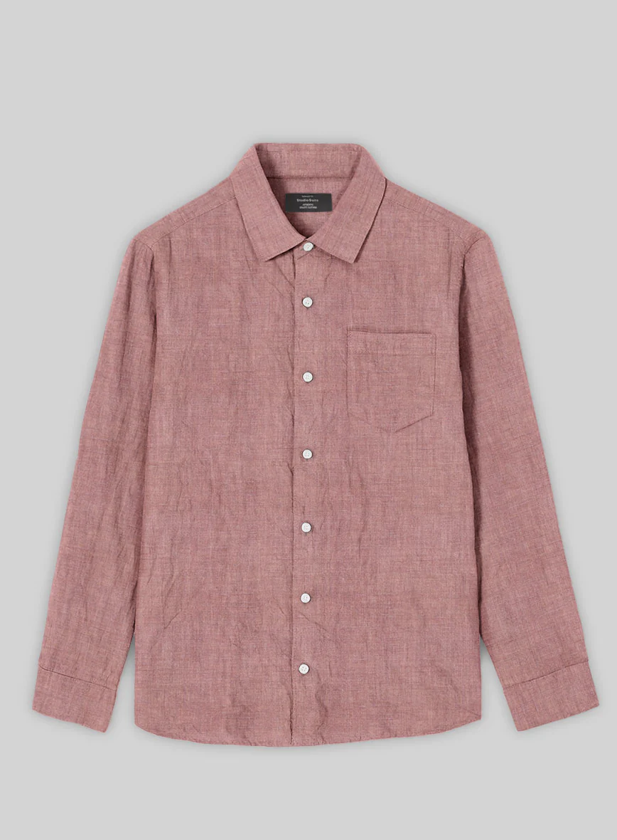 Dublin Dry Rose Linen Shirt - Image 3