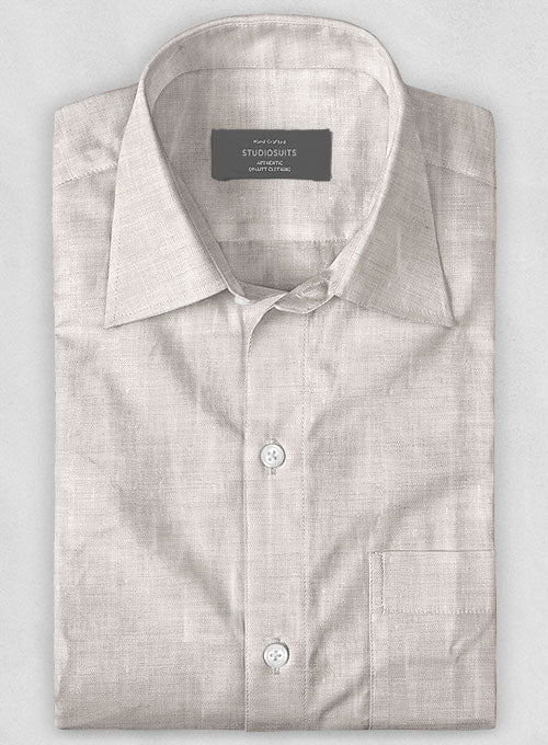 Dublin Fawn Linen Shirt - Image 3