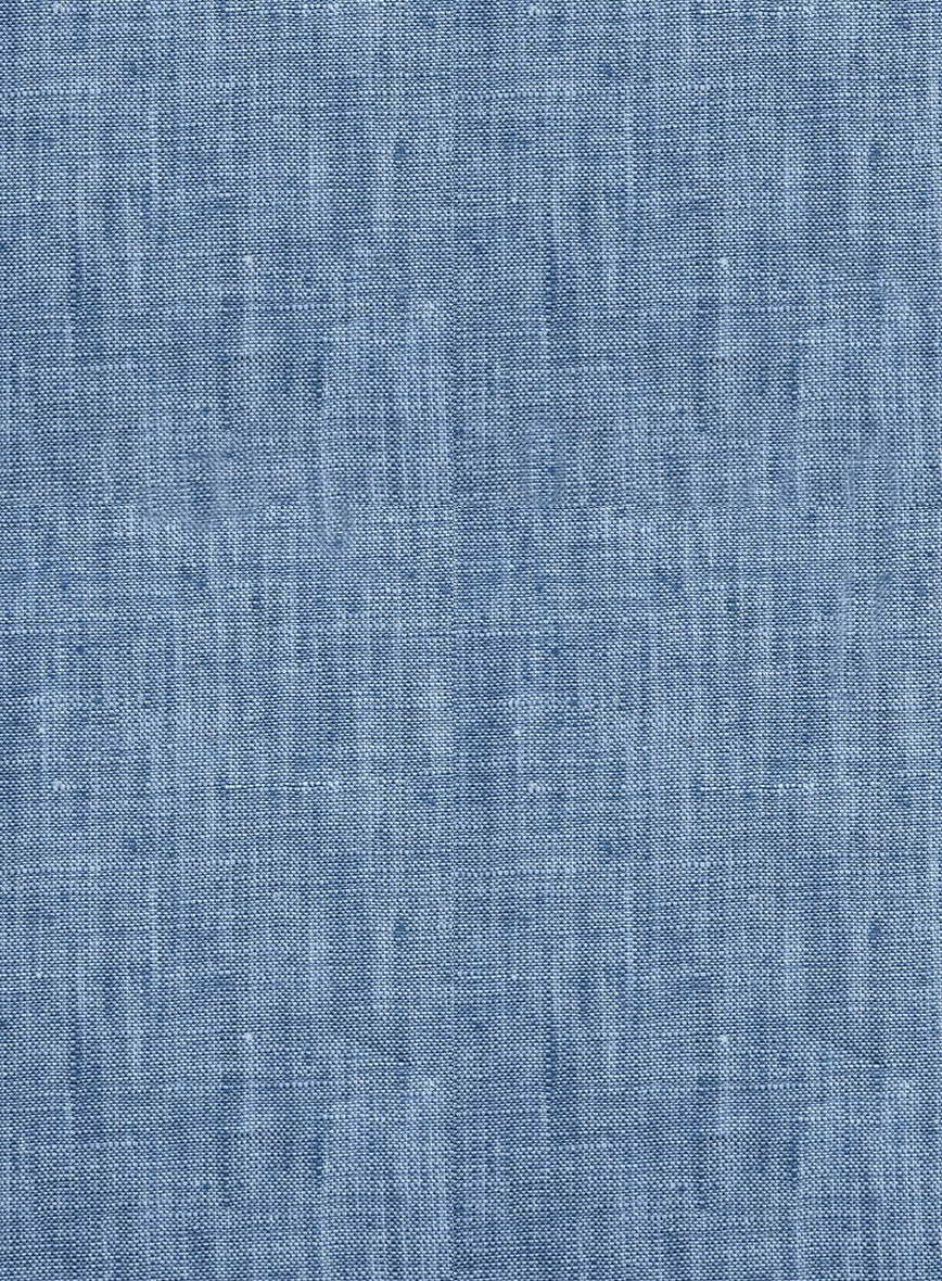 Dublin Ink Blue Linen Shirt - Image 4