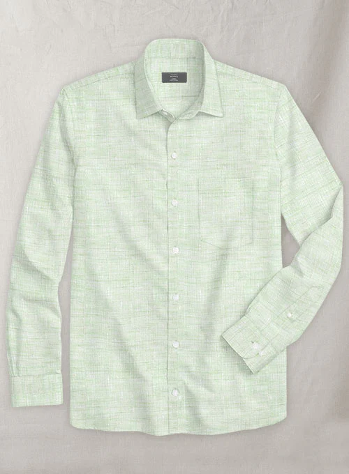 Dublin Mint Green Linen Shirt - Image 2