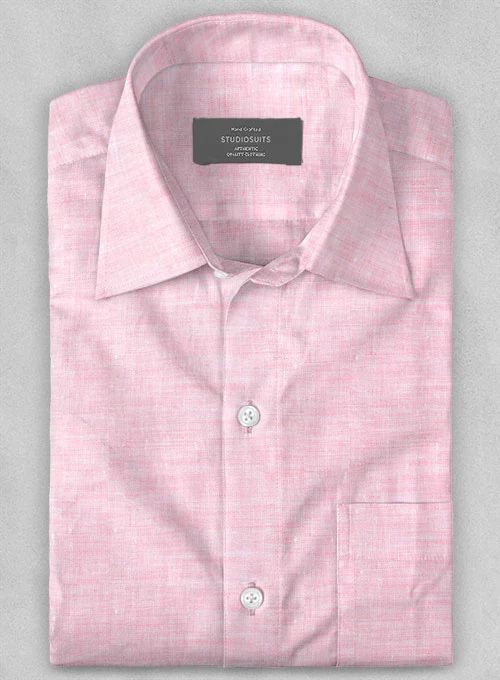 Dublin Pink Linen Shirt - Image 2