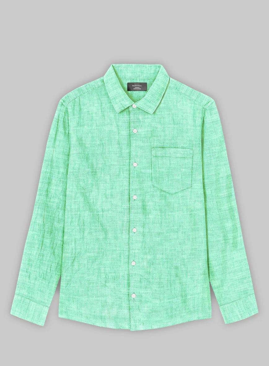 Dublin Shell Green Linen Shirt - Image 3