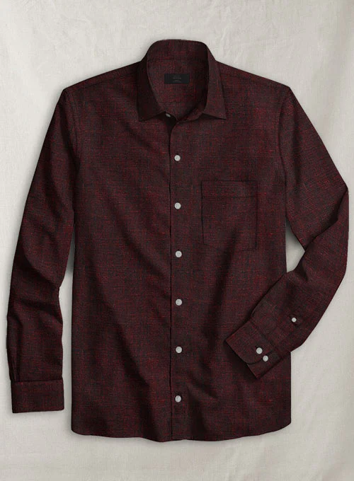 Dublin Wine Linen Shirt - Image 2