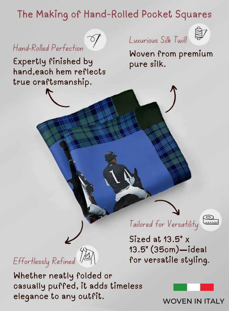 Dunleigh Polo Silk Pocket Square - Image 5