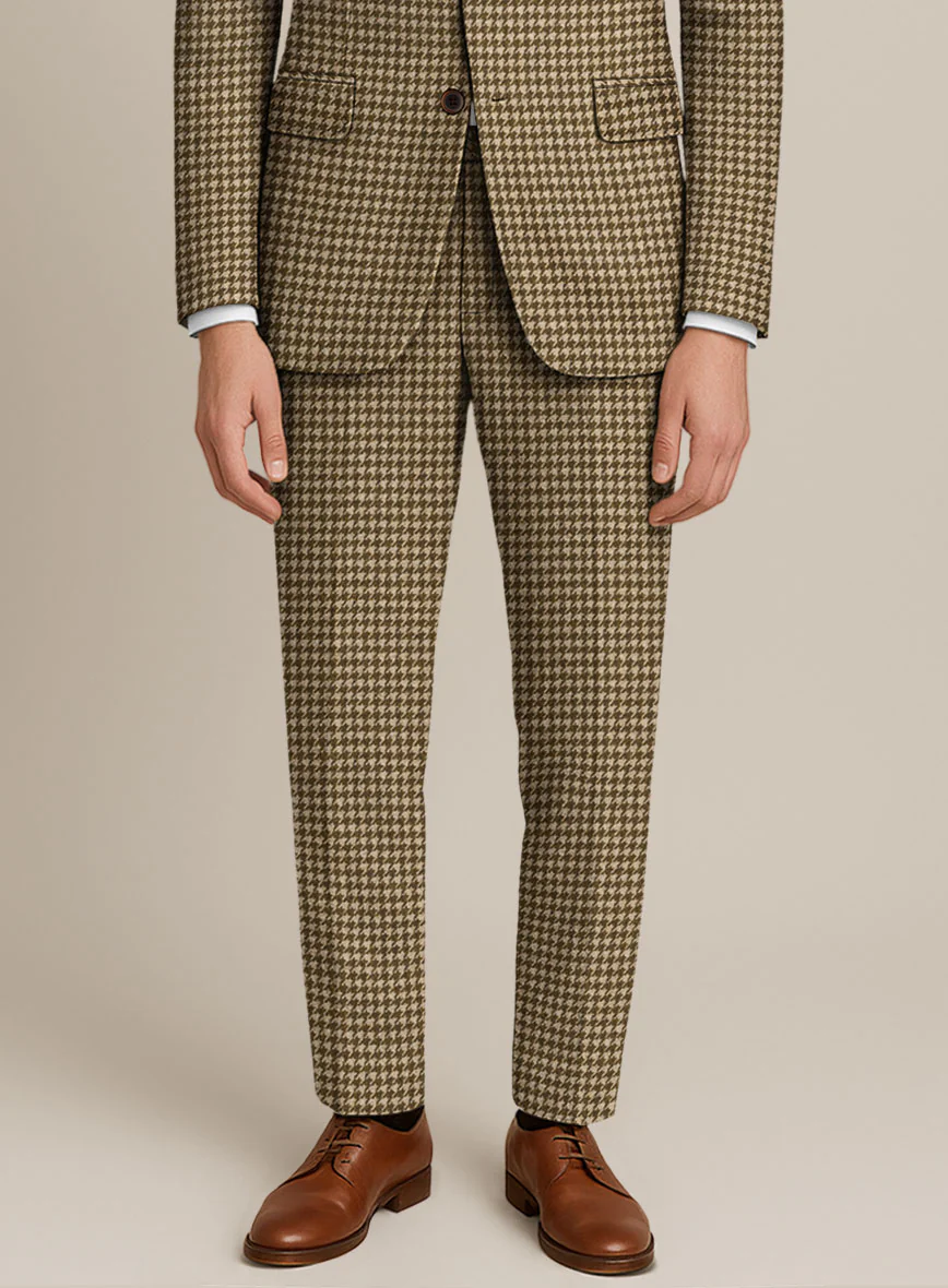 Earth Brown Houndstooth Tweed Suit - Image 5