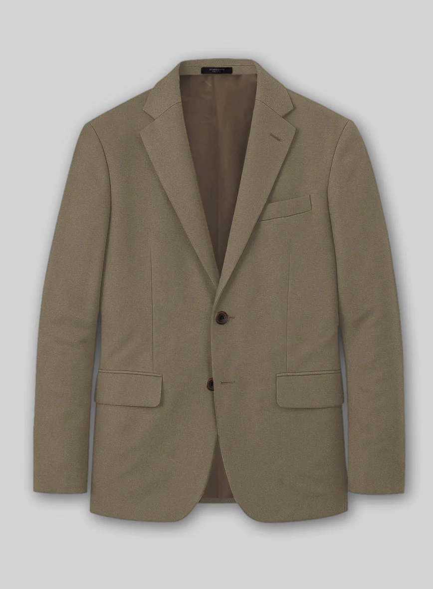 Earthy Brown Cotton Power Stretch Chino Suit - Image 4