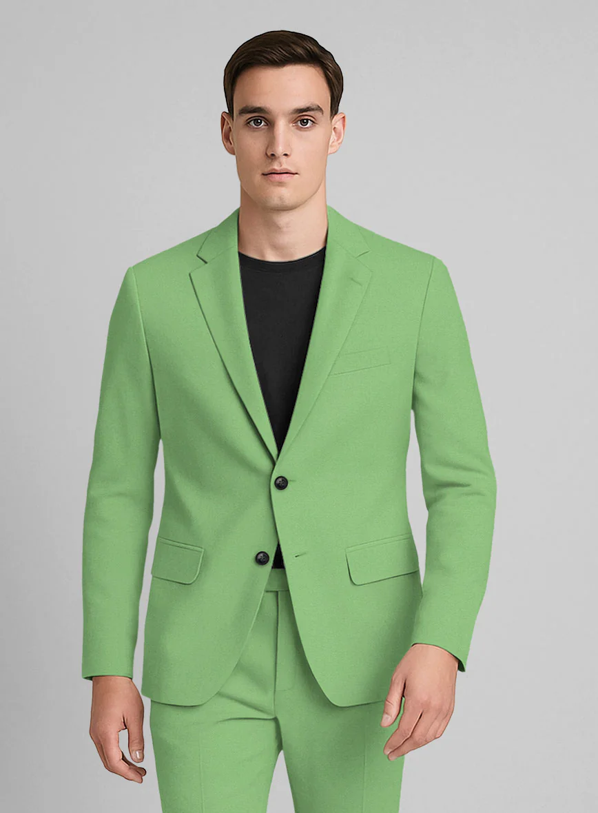 Easter Green Napoli Stretch Light Weight Cotton Jacket - Image 2
