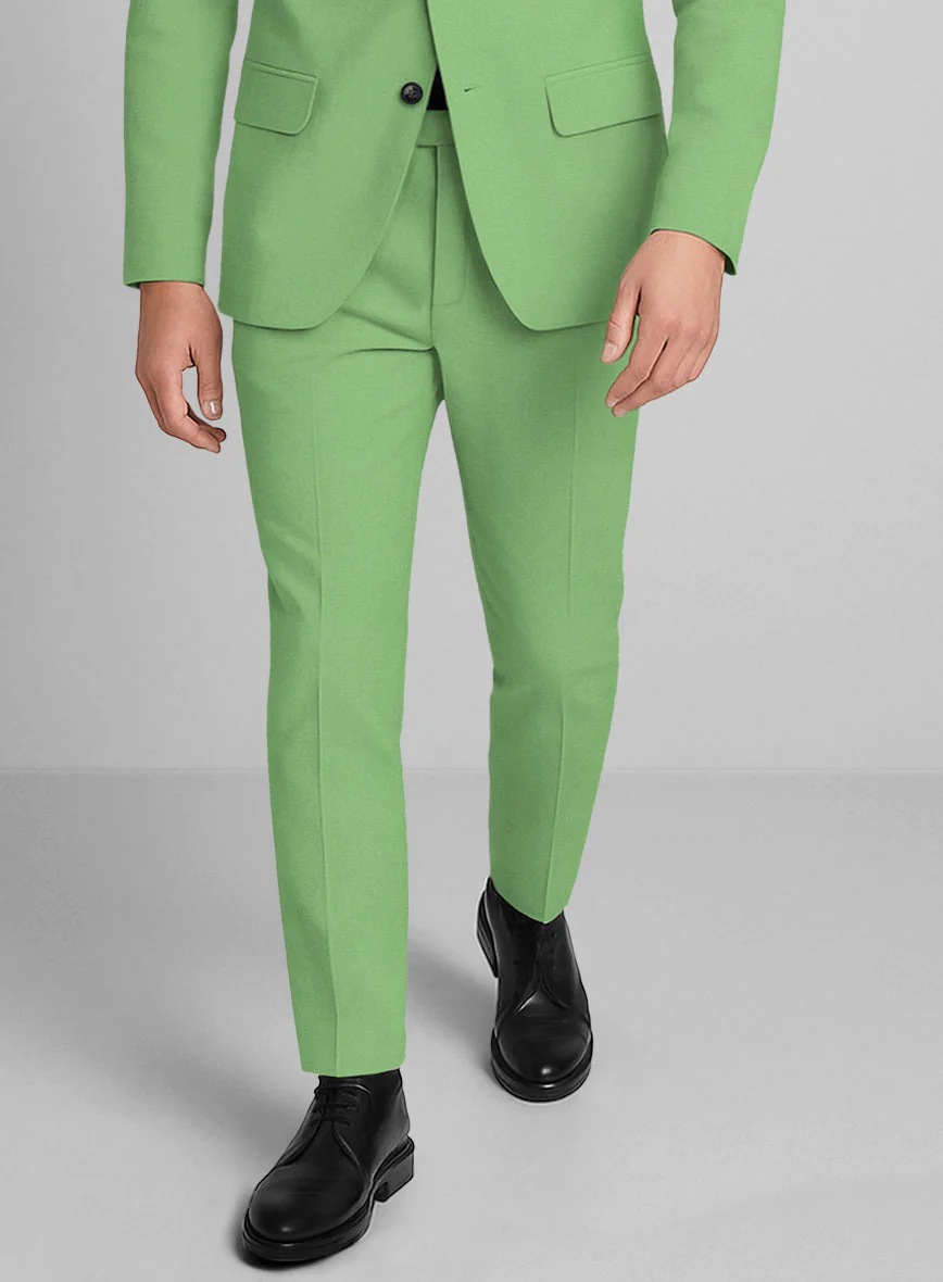 Easter Green Napoli Stretch Light Weight Cotton Pants - Image 2