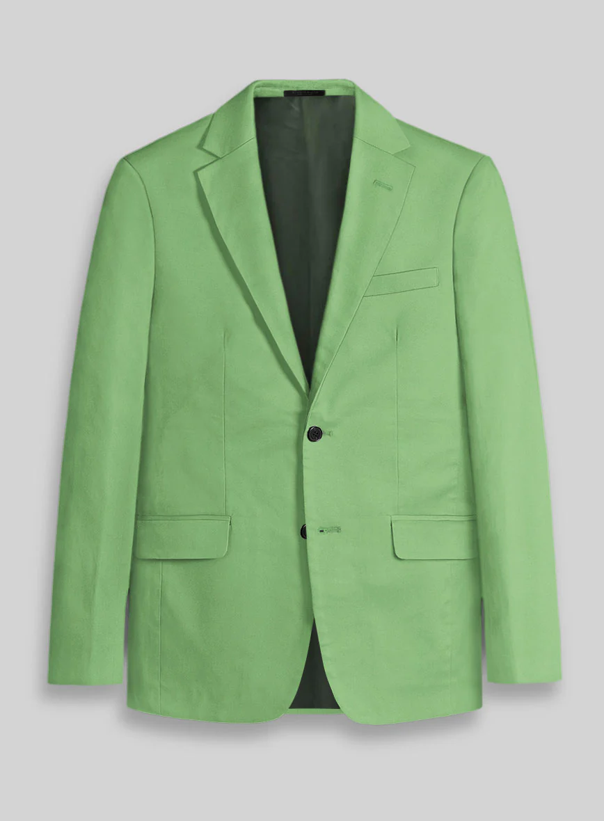 Easter Green Napoli Stretch Light Weight Cotton Suit - Image 2