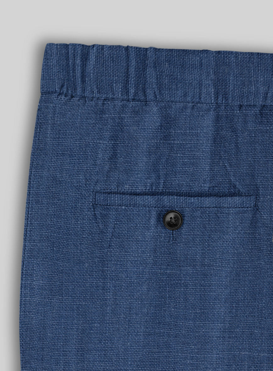 Easy Pants Azure Blue Linen - Image 4