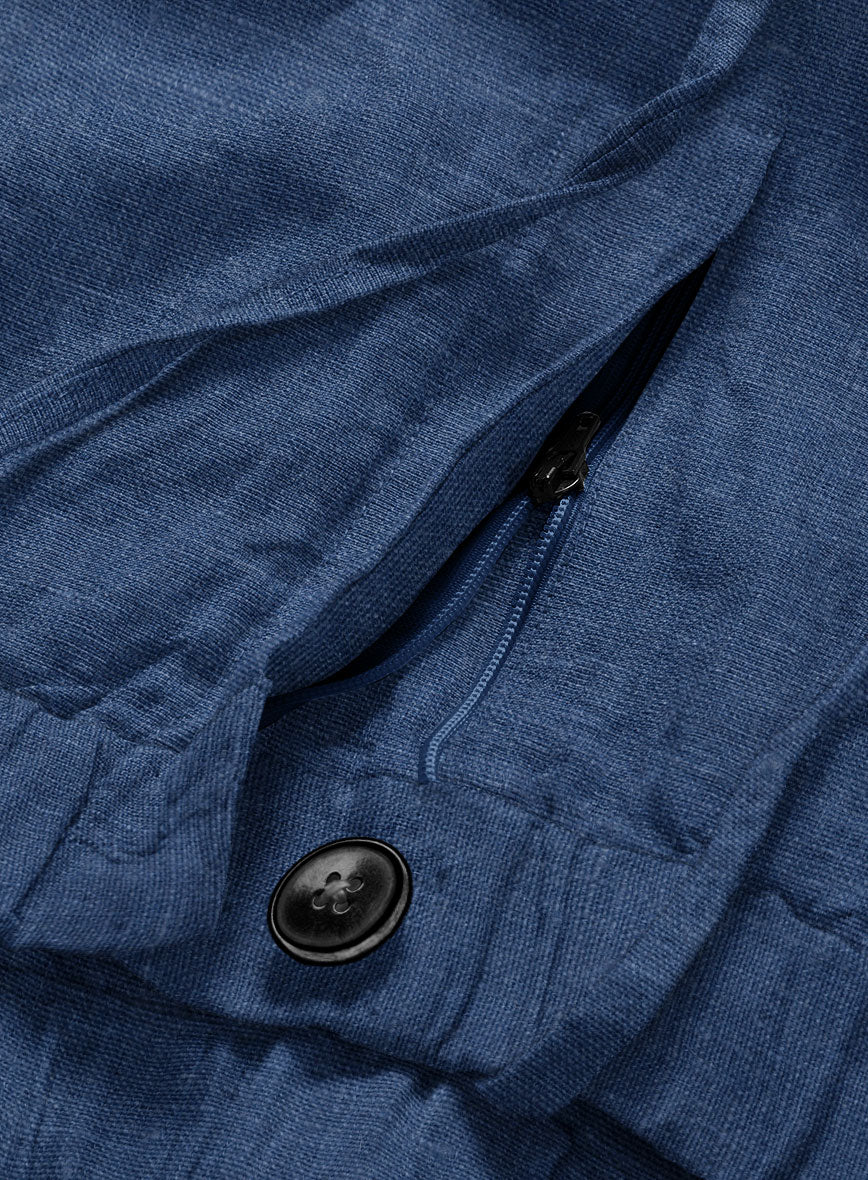 Easy Pants Azure Blue Linen - Image 5