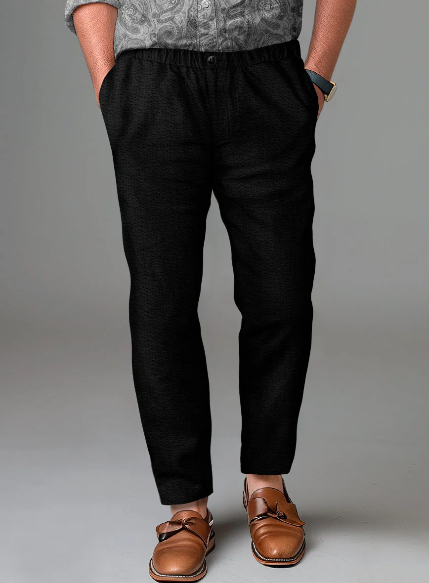 Easy Pants Black Seersucker - Image 2