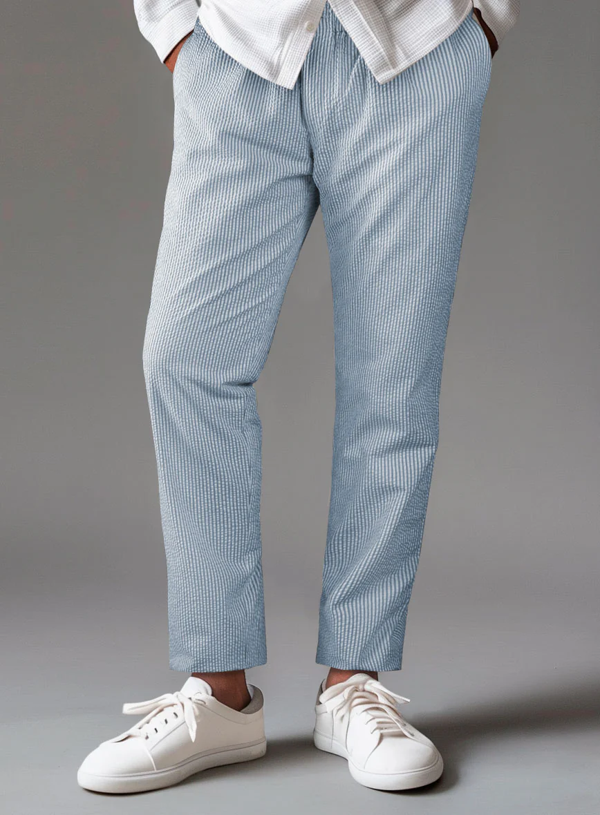 Easy Pants Blue Seersucker - Image 2