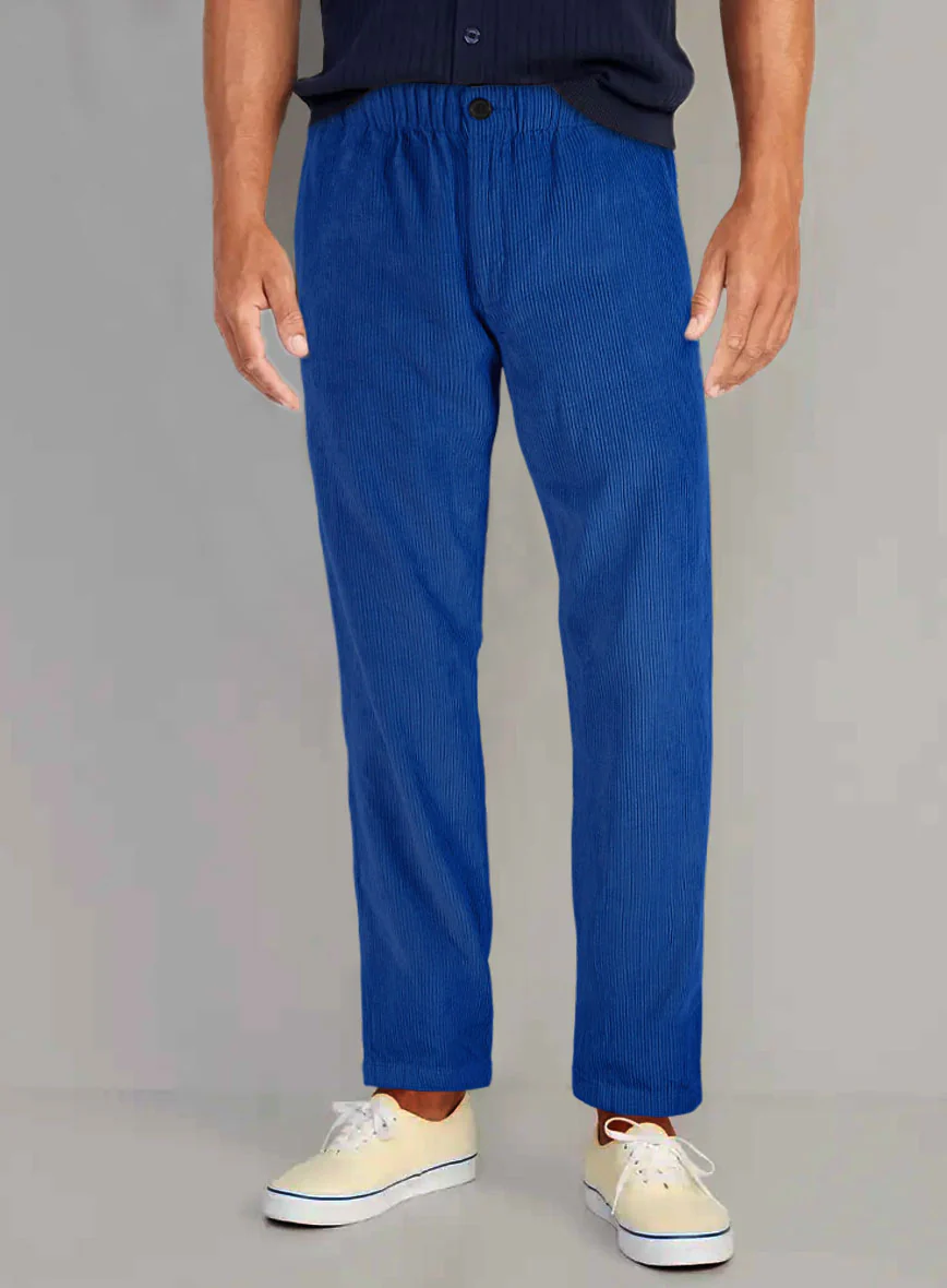 Easy Pants Bright Blue Corduroy - Image 2