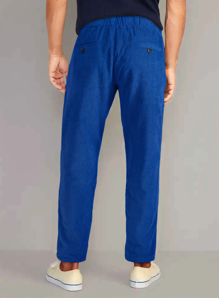 Easy Pants Bright Blue Corduroy - Image 3