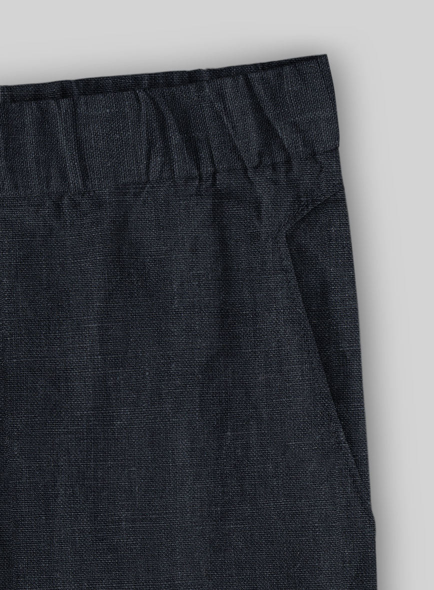 Easy Pants Dark Blue Linen - Image 4