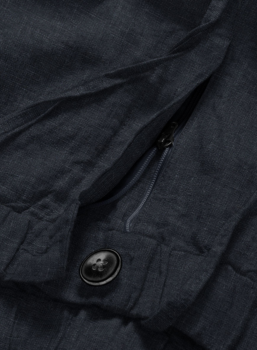Easy Pants Dark Blue Linen - Image 6