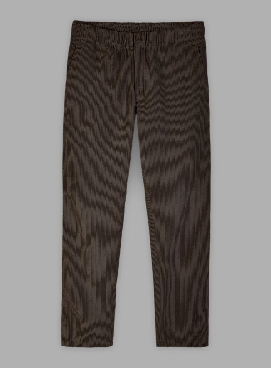Easy Pants Dark Brown Corduroy