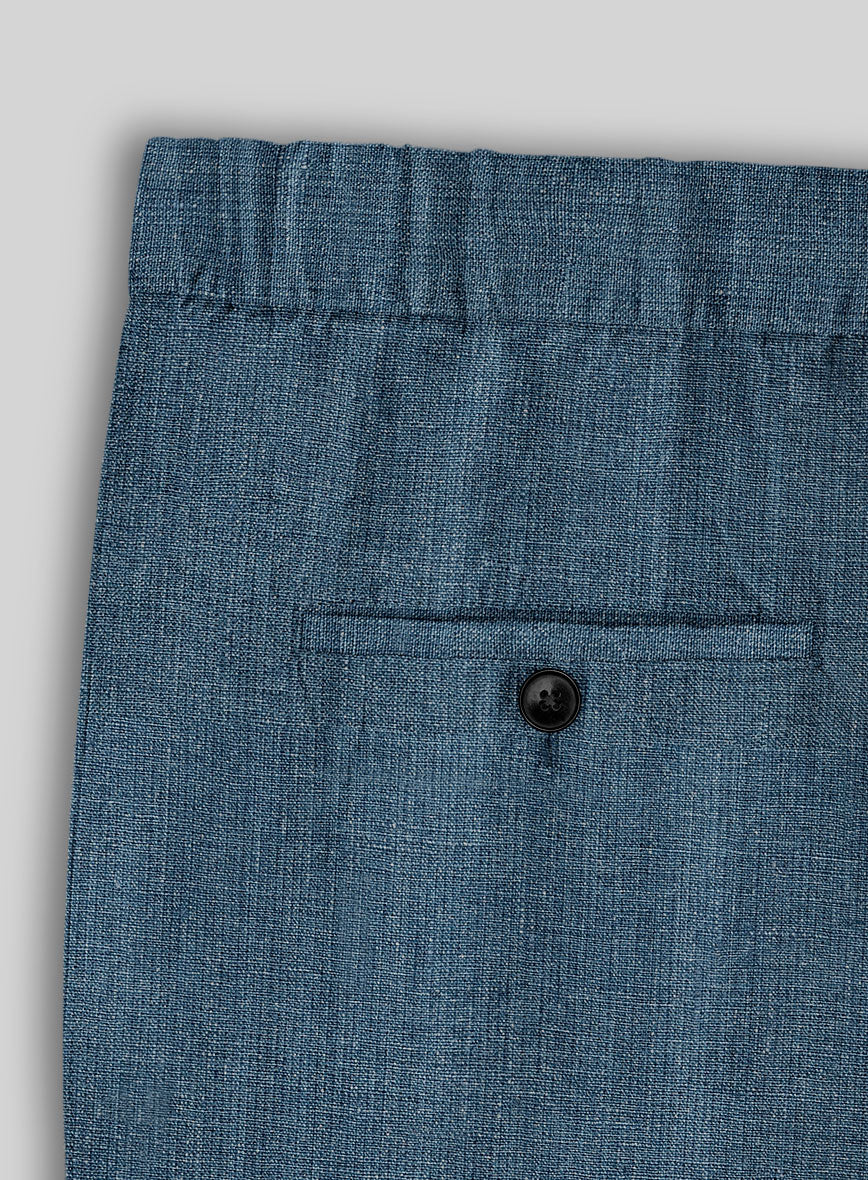 Easy Pants Indigo Blue Linen - Image 5