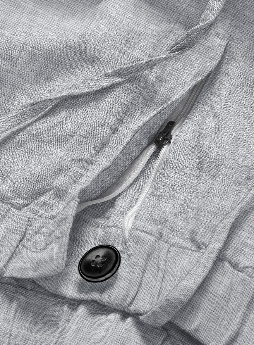 Easy Pants Italian Zod Light Gray Linen - Image 4