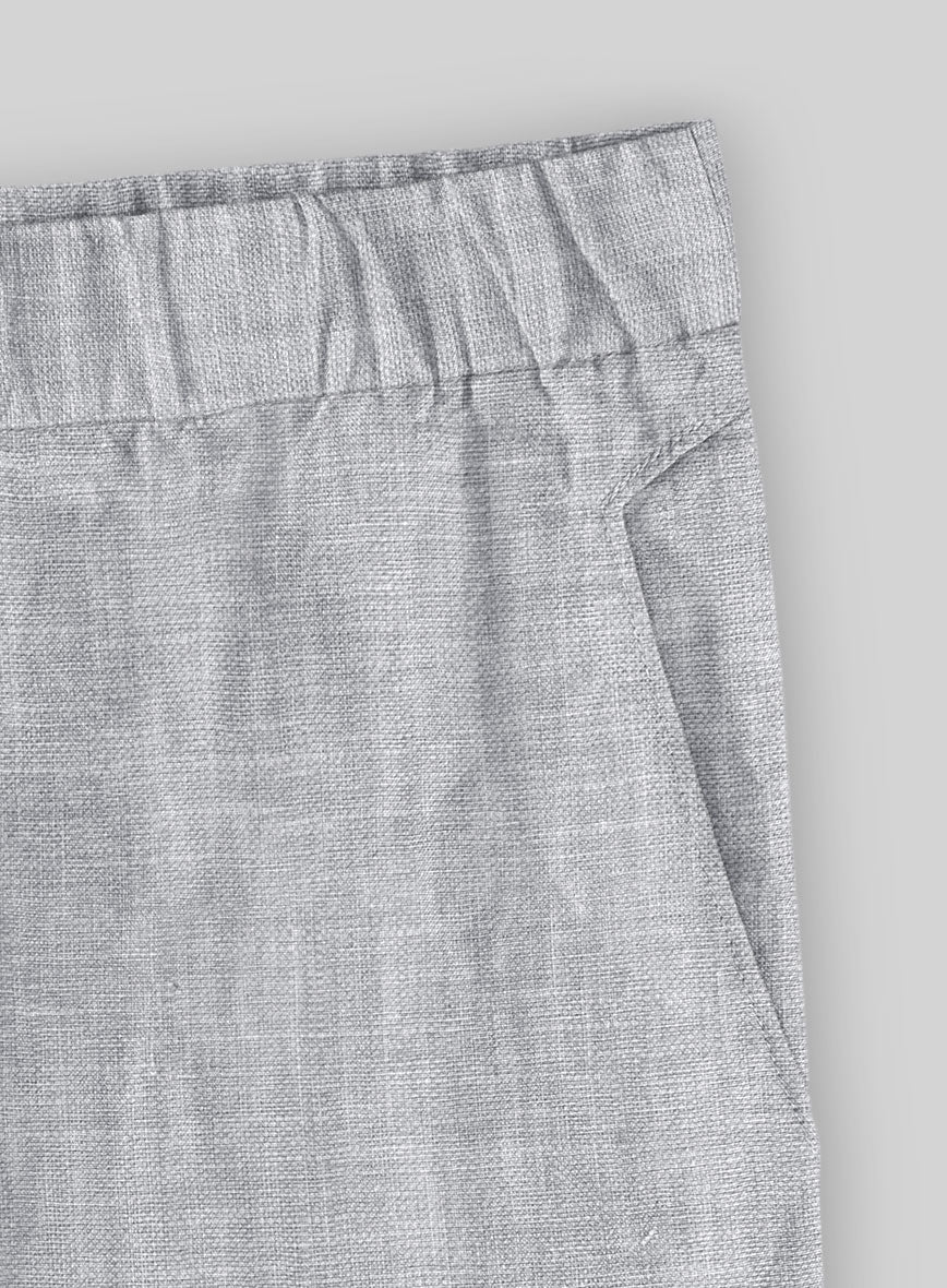 Easy Pants Italian Zod Light Gray Linen - Image 5