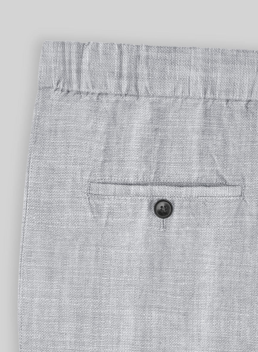 Easy Pants Italian Zod Light Gray Linen - Image 6
