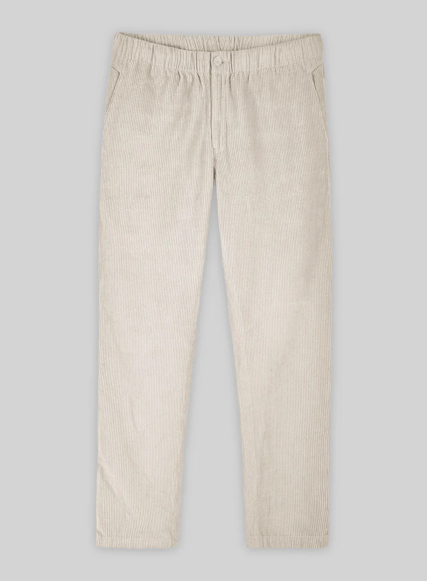 Easy Pants Ivory Corduroy