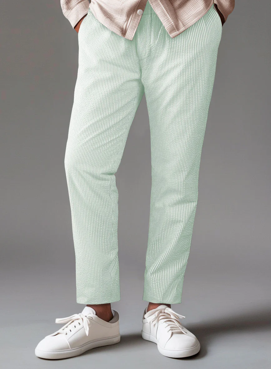 Easy Pants Light Green Seersucker - Image 2