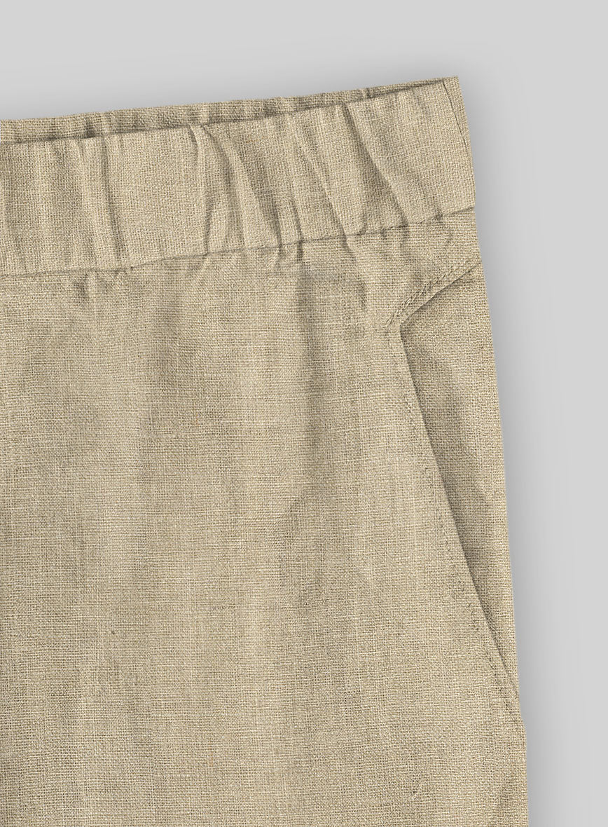 Easy Pants Maple Khaki Pure Linen - Image 4