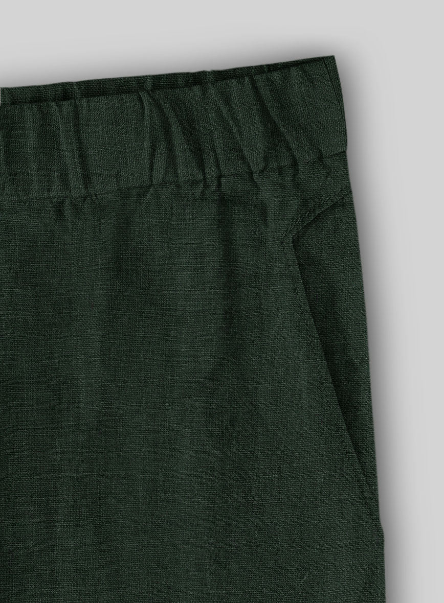 Easy Pants Martini Green Linen - Image 4