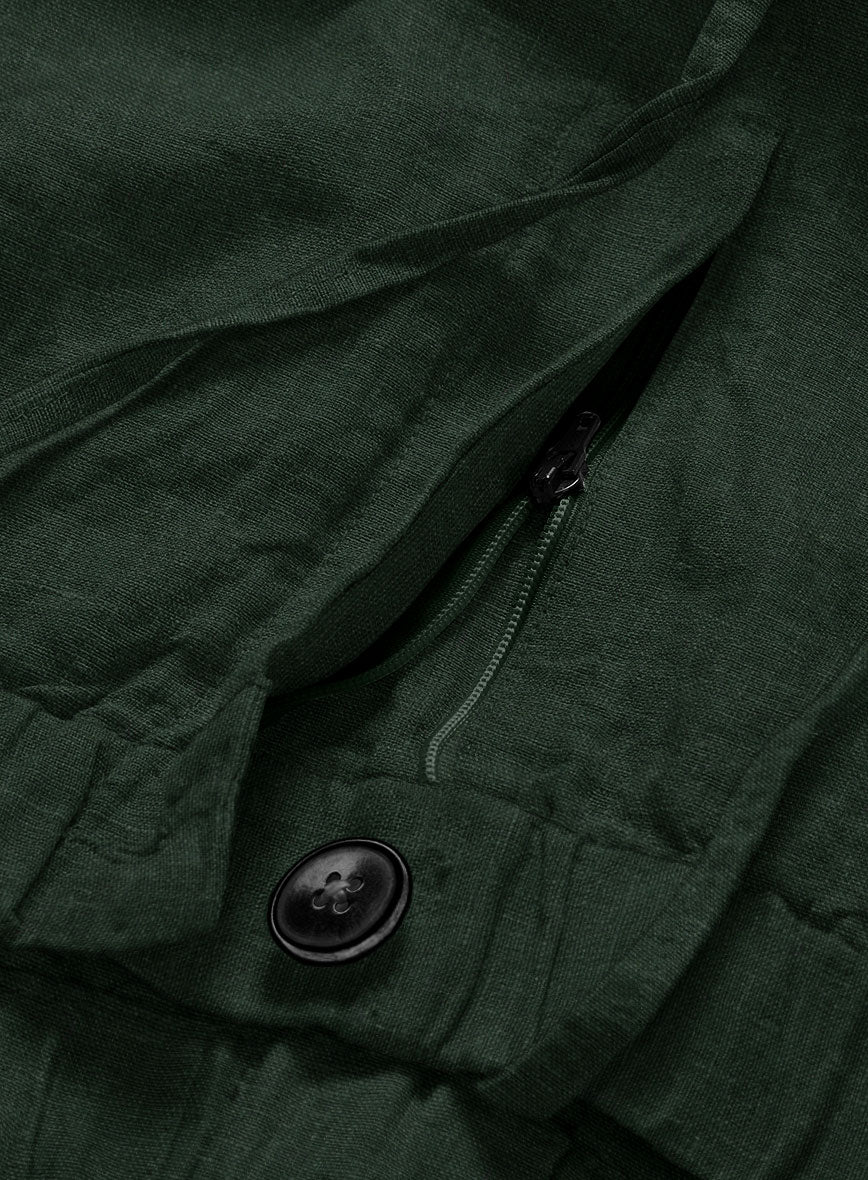 Easy Pants Martini Green Linen - Image 5