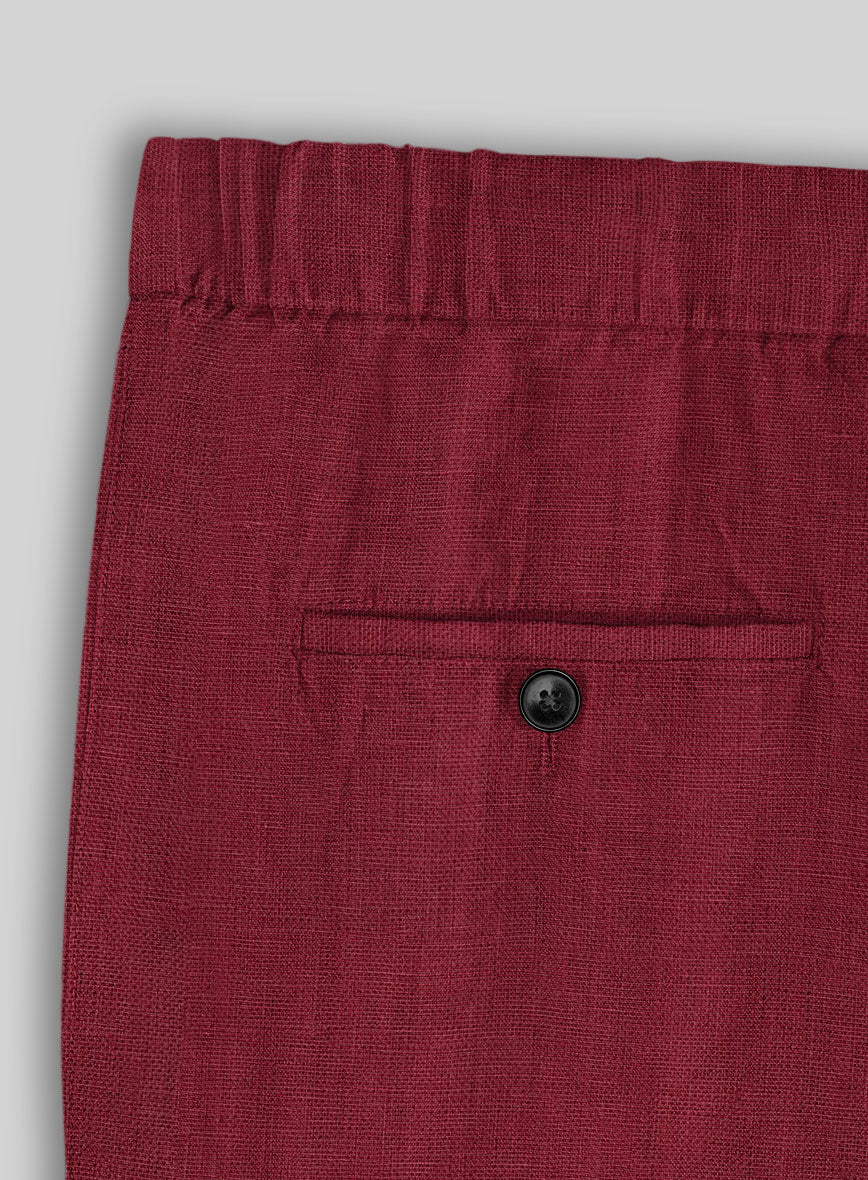 Easy Pants Moscow Maroon Linen - Image 6