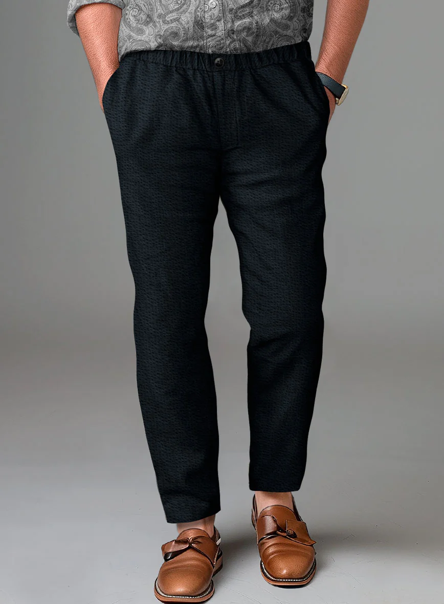 Easy Pants Navy Seersucker - Image 2