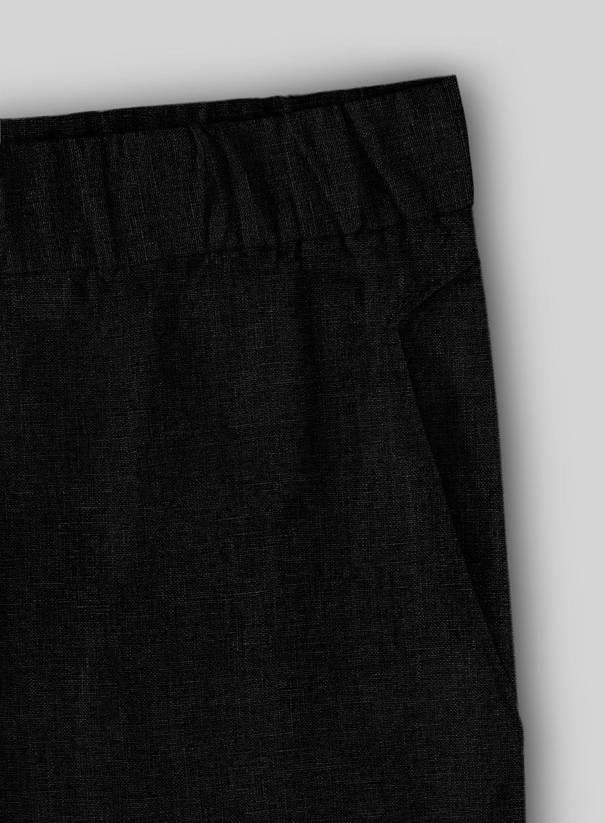 Easy Pants Pure Black Linen - Image 5