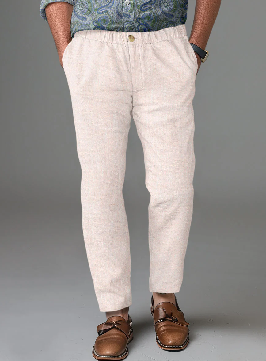 Easy Pants Roman Light Pink Linen - Image 2