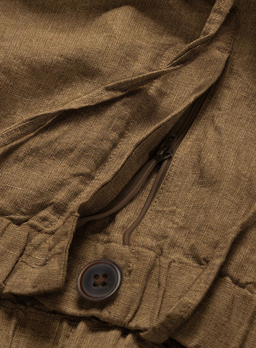 Easy Pants Sepia Brown Linen - Image 4