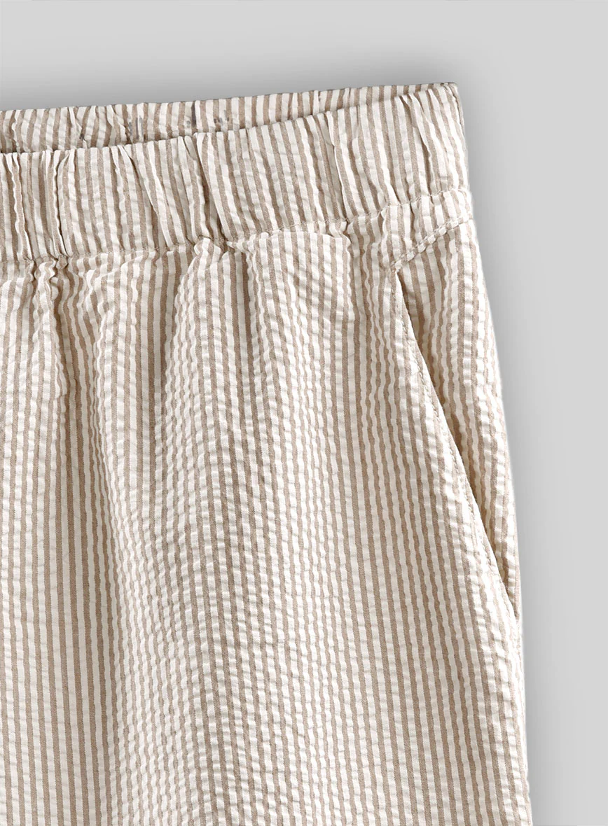 Easy Pants Tan Seersucker - Image 4